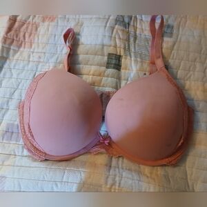Victoria's Secret Pink Lace-Trim Push Up Bra